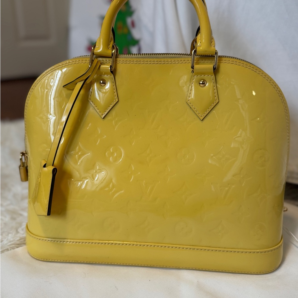 Louis Vuitton Glossy Yellow Satchel
